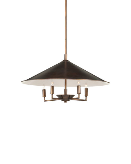Barnaba Five Light Chandelier in Brushed Brown / Off-White (142|9000-1489)