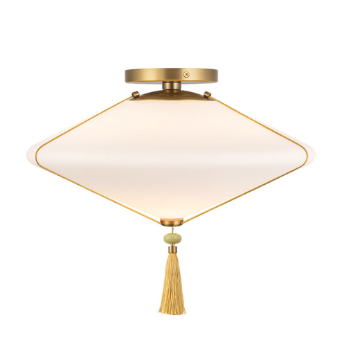 Reeve One Light Flush Mount in Brushed Gold/Opal Glass (452|SF481015BGOP)