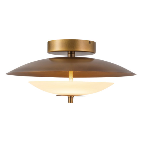 Prescott LED Flush Mount in Vintage Brass/Opal Matte Glass (452|SF315015VBOP)
