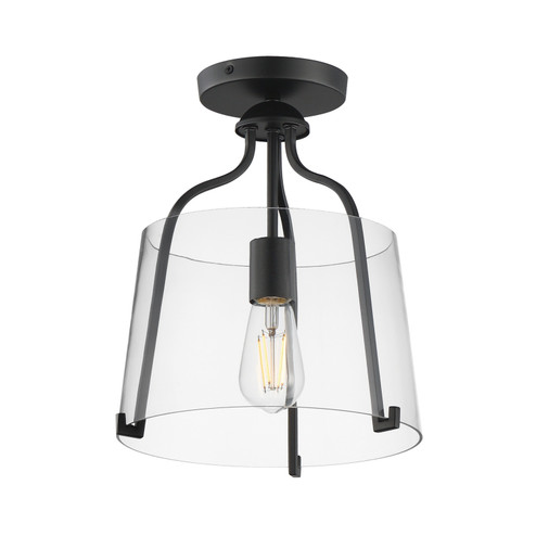 Bellmore One Light Semi-Flush Mount in Black (16|5681CLBK)