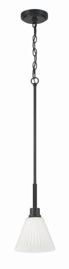 Pleated II One Light Pendant in Flat Black (46|62391-FB)