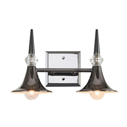 Tromba Two Light Bath Vanity in Black Chrome (137|V67922BC)