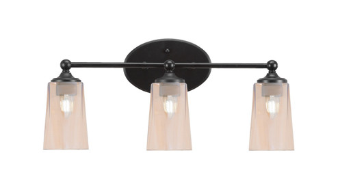 Capri Three Light Bath Bar in Matte Black (200|5913-MB-263)