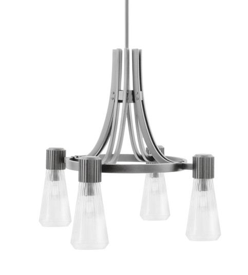 Everleigh Four Light Chandelier in Graphite (200|4814-GP-880)