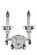 Jolivet Two Light Wall Bracket in Two Tone Silver (238|021721-017-FR001)