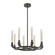 Flute Eight Light Chandelier in Ribbed Glass/Urban Bronze (452|CH316708UBCR)