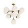 Nouveau Ten Light Chandelier in Aged Gold/Opal Matte Glass (452|CH505335AGOP)