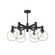 Castilla Six Light Chandelier in Clear Glass/Matte Black (452|CH506230MBCL)