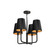 Plisse Four Light Chandelier in Matte Black (452|CH528423MB)