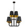Plisse Eight Light Chandelier in Matte Black (452|CH528830MB)