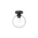 Castilla One Light Flush Mount in Clear Glass/Matte Black (452|FM506108MBCL)