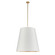 Calor Three Light Pendant in Vintage Brass/White Linen With Gold Parchment (452|PD311030VBWG)