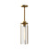 Belmont One Light Pendant in Aged Gold/Clear Water Glass (452|PD536005AGWC)