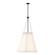 Manila Three Light Pendant in Matte Black/White Linen (452|PD545622MBWL)