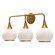 Hazel Three Light Bathroom Fixtures in Aged Gold/Opal Matte Glass (452|VL524326AGOP)