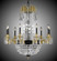 Finisterra 18 Light Chandelier in Polished Brass w/Black Inlay (183|CH2143-P-12G-ST)