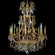 Parisian Eight Light Chandelier in Polished Brass w/Black Inlay (183|CH7017-A-12G-ST)