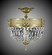 Finisterra Three Light Semi Flush Mount in Polished Brass w/Black Inlay (183|FM2151-P-12G)