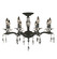 Kaya Eight Light Flush Mount in Old Bronze w/Old Brass Accents (183|FM5524-G-35S-36G-ST)