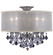 Llydia Five Light Semi Flush Mount in Polished Brass w/Black Inlay (183|FM6511-ATK-12G-ST-GL)