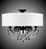 Llydia Six Light Semi Flush Mount in Antique Black Glossy (183|FM6521-ATK-02G-ST-HL)