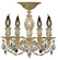 Rosetta Five Light Flush Mount in True Brass (183|FM9501-O-16G)