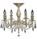 Rosetta Five Light Flush Mount in True Brass (183|FM9511-O-16G)