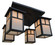 Mission Four Light Ceiling Mount in Antique Copper (37|MCM-6/4TF-AC)