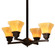 Ruskin Four Light Chandelier in Pewter (37|RCH-4U-P)