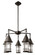 Valencia Five Light Chandelier in Mission Brown (37|VCH-7/5AM-MB)