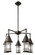 Valencia Five Light Chandelier in Pewter (37|VCH-7/5AM-P)