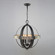 Castello Four Light Chandelier in Distressed wood and black (78|AC10015)