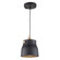 Euro Industrial One Light Pendant in Matte Black & Harvest Brass (78|AC11361VB)