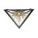 Sunburst Three Light Flush Mount in Matte Black & Satin Brass (78|AC11442)