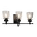 Castara Three Light Wall Sconce in Black & Brass (78|AC11593BK)