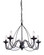 Wrought Iron Five Light Chandelier in Ebony Black (78|AC1485EB)