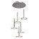 Aurora LED Chandelier in Brushed Aluminum (78|AC7556)