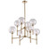 Hamilton Eight Light Chandelier in Satin Brass (78|SC13128SB)