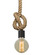 Solo Rope One Light Pendant in Black (74|1JT-SOLO-BK)
