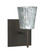 Nico One Light Wall Sconce in Bronze (74|1SW-5125SF-BR-SQ)