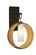 Plato One Light Wall Pendant in Bronze (74|1WP-PLATOAM-BR)