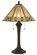 Tiffany Two Light Table Lamp in Matt Black (225|BO-2676TB)