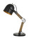 Binimi One Light Desk Lamp in Matte Black/Wood (225|BO-2757DK)