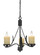 MORELIS Three Light Chandelier in Black Smith (225|FX-3561/3)