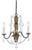 ANTIGO Three Light Chandelier in Rattan/Crystal (225|FX-3592-3)