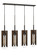 Almeria Four Light Pendant in Pine/Iron (225|FX-3690-4)