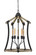 Dali Five Light Chandelier in Iron/Light Oak (225|FX-3707-5)