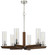Ercolano Six Light Chandelier in Wood/Brushed Steel (225|FX-3756-6)