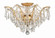 Filmore Five Light Flush Mount in Antique Gold (60|4457-GA-CL-S)