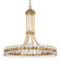 Clover Eight Light Chandelier in Aged Brass (60|CLO-8898-AG)